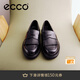 愛步（ECCO）樂福鞋女 25年新款簡約百搭女士單鞋真皮低跟女鞋 都市232853 黑色23285301001 37