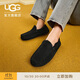 UGG秋季男士舒適平底圓頭純色休閑鞋樂(lè )福鞋 1115149BLK|黑色43