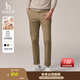 哈吉斯（HAZZYS）男裝 秋款褲子棉彈直筒休閑褲男商務(wù)通勤長(cháng)褲ATDZP0BCP14 駝色CM 33 （175/80A）