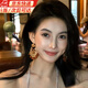 鹿珊伍流蘇耳環(huán)女異域風(fēng)情民族風(fēng)復(fù)古波西米亞夸張輕奢高級小眾耳飾配飾 橘色流蘇耳環(huán) 【懸浮盒裝】