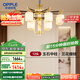 歐普（OPPLE）新中式吊燈客廳燈餐廳燈復(fù)古中國風(fēng)大氣玉石吊燈 蕙質(zhì)蘭心12頭