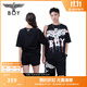 BOY LONDON【朋克涂鴉】情侶款老鷹朋克涂鴉寬松潮流T恤N01902 黑色 XS