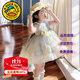 G.DUCKKIDS童裝洛麗塔公主裙女童連衣裙夏季新款生日禮服兒童裙子超仙蓬蓬裙 拖尾+裙子 100 尺碼2~3歲【 90-100cm】