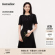 珂萊蒂爾【玫瑰裙】2025夏季新款優(yōu)雅醋酸連衣裙女A字裙時(shí)尚裙子 黑色 M