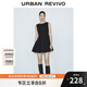UR2025秋季新款女裝摩登魅力收腰顯瘦無袖連衣裙UWG750015 黑色 S