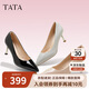 他她他她（TATA）尖頭高跟鞋女細跟單鞋女商場(chǎng)同款 黑色 37