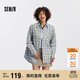 森馬（Semir）[商場(chǎng)同款]長(cháng)袖襯衫女中長(cháng)款格子2025秋寬松落肩襯衣101525105003