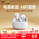 愛(ài)國者（aigo）【2025年最新款丨HIFI音質(zhì)】無(wú)線(xiàn)藍牙耳機半入耳運動(dòng)游戲長(cháng)續航電量數顯適用于蘋(píng)果小米TQ15銀沙白