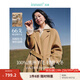 茵曼（INMAN）100%綿羊毛雙面呢外套2024冬女裝新款雙排扣洋氣長(zhǎng)款大衣上衣 駝色 M