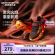 Skechers斯凱奇男童熒光閃燈鞋童鞋透氣跑步運動鞋撞色大童跑鞋400103L