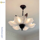 法式復古臥室吊燈禪意新款中古侘寂風(fēng)書(shū)房餐廳花朵吊燈客廳燈具 白色亞克力【全咖色】三色變光