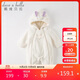 戴維貝拉（DAVE＆BELLA）嬰兒連體衣女寶寶滿(mǎn)月服保暖冬裝爬服新生兒外出服