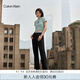 Calvin KleinJeans25春夏女士美式復(fù)古摩登潮流黑色微彈ck闊腿牛仔褲47B089G CLT-牛仔黑（R） 25