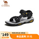 駱駝（CAMEL）戶外沙灘潮流平底休閑男士涼鞋子 A822162412 黑色 41
