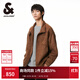杰克·瓊斯（JACK&JONES）秋季新款簡(jiǎn)約純色百搭舒適寬松翻領(lǐng)夾克外套上衣男裝225409001 E10深棕色 S （170）