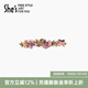 She's茜子梵高鳶尾漸變色花朵盤(pán)發(fā)橫夾頂夾半發(fā)夾發(fā)卡發(fā)飾高端生日禮物 漸變香芋紫E0