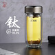 希諾（heenoor）雙層玻璃杯鵝蛋茶杯弧形抗菌帶濾網(wǎng)大容量耐高溫便攜保溫禮品水杯 1916A中閃銀灰【純鈦抗菌】250ml