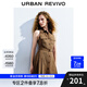 UR秋季新款女裝美拉德復(fù)古風(fēng)坎肩無袖連衣裙UWL740068 深咖棕 M