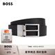 BOSS博斯【禮物】【禮盒裝】男士2025年夏季新款牛皮雙扣腰帶 002-黑色 EU:ONESI