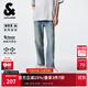 杰克·瓊斯（JACK&JONES）男裝潮時(shí)尚舒適百搭簡(jiǎn)約風(fēng)個(gè)性字母印花九分直筒牛仔褲225232029 E40淺牛仔藍 32 175 W32
