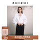 致知ZHIZHI 百寶妝 收腰微撞色細節襯衫25年秋季新款通勤顯腰細 雅白 XS