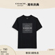 蔻馳（COACH）奧萊男士男裝經(jīng)典標志SQUARE T恤春夏款短袖 黑色 M