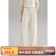 ELLE KIDS夏季女童度假風(fēng)連腰垂感長(cháng)褲無(wú)痕腰頭松弛直筒褲休閑長(cháng)褲