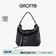 GROTTO個樂流浪包中號子母包托特松弛感通勤斜挎單肩包禮物 經(jīng)典黑 小號