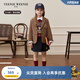 Teenie Weenie Kids小熊童裝25年新款春秋男女童學(xué)院西裝夾克外套 米色 150 cm