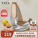 他她TATA女鞋2025年秋休閑鞋女羊皮低跟淺口單鞋 銀色 37
