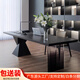 安耐意式極簡家用辦公桌客廳雙人學(xué)習(xí)桌客廳實木書桌設(shè)計師電腦桌 黑色橡木（ENF級進口海洋板） 2000x800x750mm