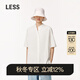 LESS夏季新中式襯衣女桑蠶絲立領(lǐng)氣質(zhì)簡(jiǎn)約垂感短袖襯衫2O4214450 105半漂白 M