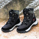 回力雪地靴男冬季高幫東北加絨保暖情侶登山馬丁靴子防水防滑大碼棉鞋 黑色（加絨保暖） 41  標準碼