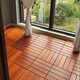 同聚發(fā)陽(yáng)臺地板實(shí)木戶(hù)外拼接防腐木家用自鋪室外防水露臺庭院拼裝地板 菠蘿格30*30 一平方需要11片