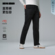利郎牛仔褲男中腰直筒褲內里抓絨保暖褲子冬季2025新款彈力男褲
