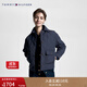 TOMMY HILFIGER秋冬女裝休閑菱形格紐扣翻領(lǐng)寬松保暖短款棉服夾克外套 藏青色DW5 M （推薦：115-130斤）