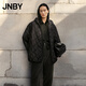 JNBY/江南布衣【90白鴨絨】秋冬中長(cháng)款連帽簡(jiǎn)約寬松羽絨服5O9C13890 001/本黑 M