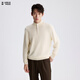 利郎輕時(shí)尚男裝【羊絨混紡】羊毛衫男高領(lǐng)拉鏈開(kāi)襟保暖長(cháng)袖針織毛衣 米白（1Y） 2XL (180)