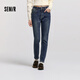 森馬（Semir）森柔|牛仔褲女冬季修身抓毛小腳褲顯瘦休閑潮流長(cháng)褲103724124010