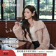 香影張予曦同款咩咩絨環(huán)保皮草女2025冬季新款皮毛一體毛絨短外套 粉色 S