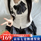 蘿美醬jk制服原創(chuàng)純欲風(fēng)夏季辣妹性感套裝學(xué)院風(fēng)女超短JK百褶裙收腰顯瘦 短袖純欲襯衫+矜鶴42cm+結(jié)胸牌 M 【建議95-105斤】