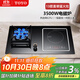 TOYO日本東洋有限公司【國家補貼x以舊換新】家用氣電兩用灶一氣一電兩用灶3500W電陶爐煤氣灶電磁爐 13腔猛火【左氣右電】3500W電磁爐 天然氣