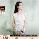 三彩【星河清夢(mèng)】2025夏季新款新中式醋酸襯衫不規(guī)則盤扣小衫C