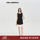 Karl Lagerfeld卡爾拉格斐2025夏季新款珠邊魚(yú)尾無(wú)袖連衣裙老佛爺M22E1367 黑色 XS （36）
