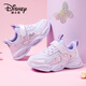 迪士尼（Disney）女童運動(dòng)鞋兒童戶(hù)外舒適跑步鞋中大童潮流百搭休閑鞋 淡紫 29