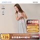愛慕兒童（AIMER KIDS）莫代爾甜美兒童睡衣女童睡裙短袖吊帶裙子中大童可外穿成人可穿 熊熊樂園AK144E531 160
