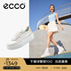 愛(ài)步（ECCO）休閑鞋女 厚底增高百搭平底鞋板鞋休閑運動(dòng)鞋 街頭219613 石灰色/白色/稻黃色21961361220 37