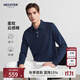 HECHTER【商場(chǎng)同款】蝴蝶刺繡男士春秋商務(wù)休閑長(cháng)袖T恤易穿搭 寶藍色 XL