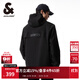 杰克·瓊斯（JACK&JONES）男裝潮流秋季外套男士連帽防風(fēng)上衣戶(hù)外休閑夾克短款百搭外套男 E41黑色 L (180)