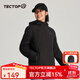 探拓（TECTOP）軟殼衣女外套連帽加絨保暖風(fēng)衣登山服 云墨黑 M